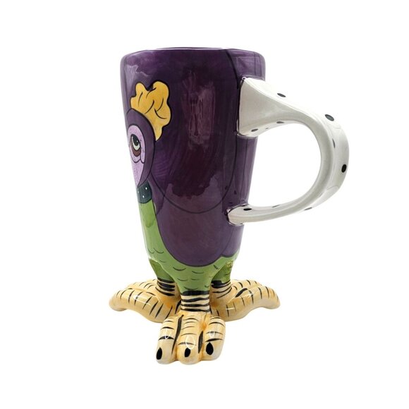 Blue Sky Clayworks Purple Toucan Bird Ceramic Coffee Mug - Picture 7 of 15